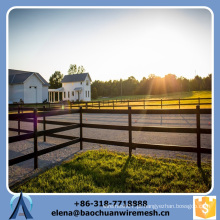 Praça / Rodada / Oval Tubos Cerca de trilhos &amp; Excelente &amp; Embedded Farm / Corral Fence